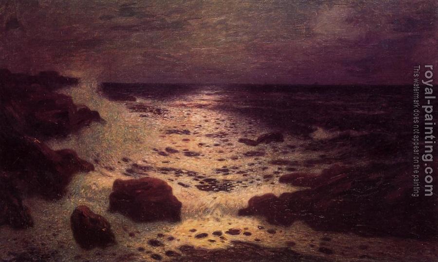 Ferdinand Loyen Du Puigaudeau : Moonlight on the Sea and the Rocks